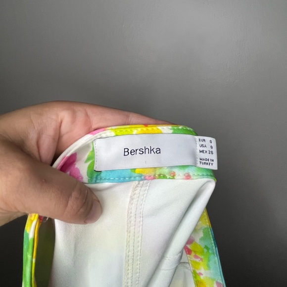 Bershka Floral Multicolor Skirt Watercolor Women’s Size Small - Picture 5 of 6
